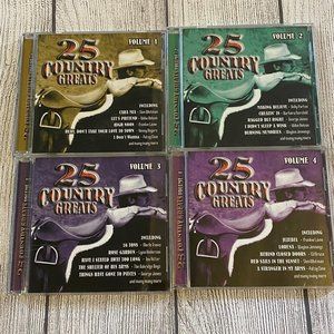 25 Country Hits Volumes 1-4 Music CDs Time Music Made in Canada